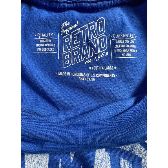 The Original Retro Brand Baseball Game Day Blue T-Shirt Kids Youth Size XL - Picture 2 of 3